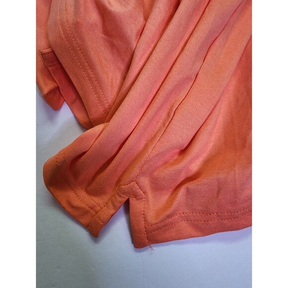 0.1 Algo Shirt Boys M (8-10) Orange Performance Top Collared Chest Pocket - Picture 5 of 9